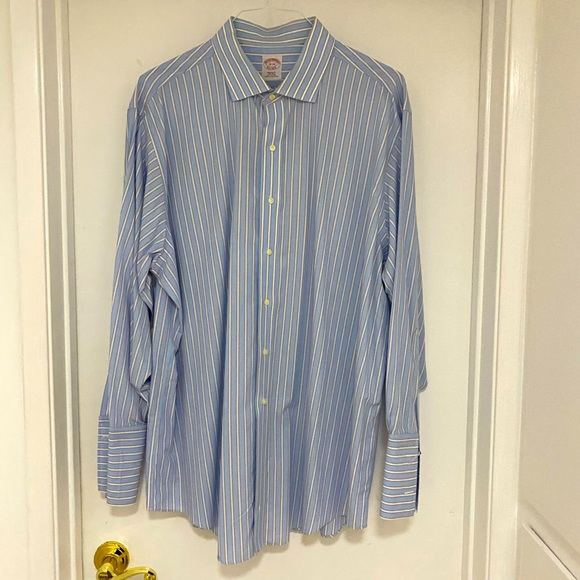 ﻿BROOKS BROTHERS French Cuff Dress Shirt 18 34 - Picture 2 of 7